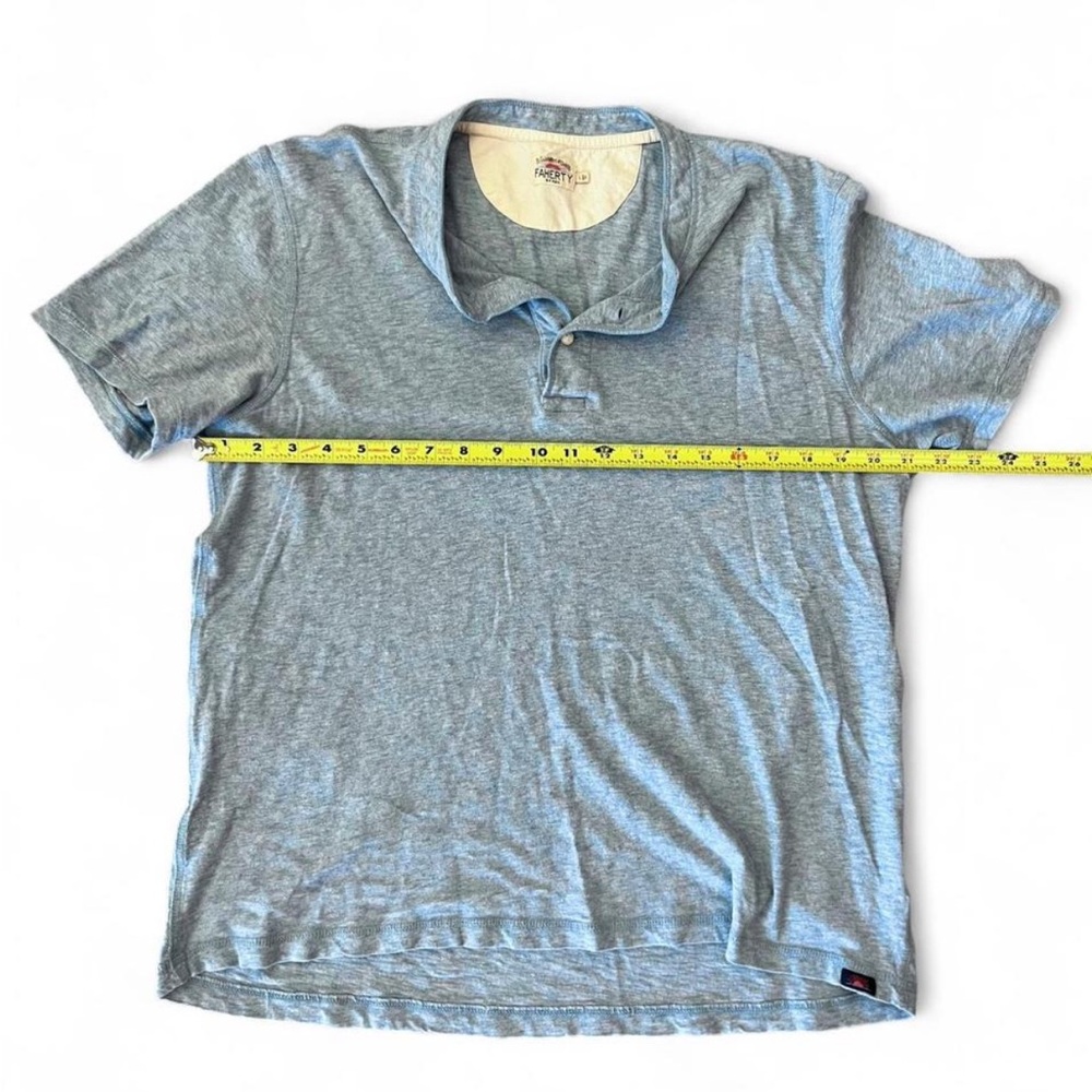 Faherty Light Blue Polo Short Sleeve Tee Shirt - Picture 8 of 9